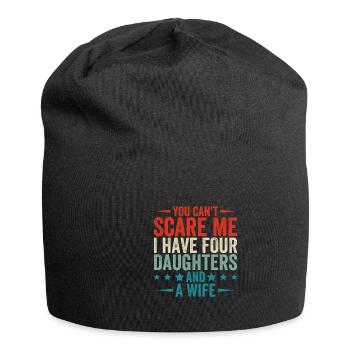 Tu ne peux pas me faire peur, j’en ai quatre - Bonnet en jersey - noir - Devant