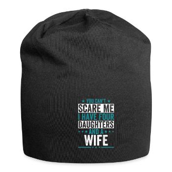 Tu ne peux pas me faire peur, j’en ai quatre - Bonnet en jersey - noir - Devant