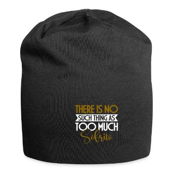Design « Ne touchez pas à mon Sofrito ou à ma fille » - Bonnet en jersey - noir - Devant