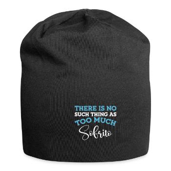 Design « Ne touchez pas à mon Sofrito ou à ma fille » - Bonnet en jersey - noir - Devant