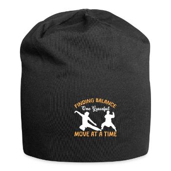 Mit Einer Anmutigen Bewegung Nach Der Anderen Das - Jersey-Beanie - Schwarz - Vorne