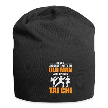 Art du Tai Chi pour les grands-pères, art martial Tai Chi - Bonnet en jersey - noir - Devant