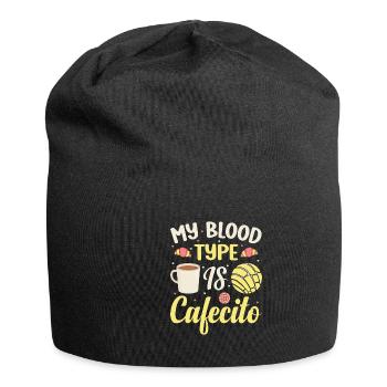 Spanisches Kaffeedesign „cafecito & Concha Lovers“ - Jersey-Beanie - Schwarz - Vorne