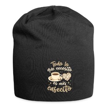 Design de Concha espagnole réalisé par Cafecito pour - Bonnet en jersey - noir - Devant