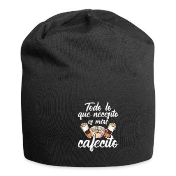Design de Concha espagnole réalisé par Cafecito pour - Bonnet en jersey - noir - Devant