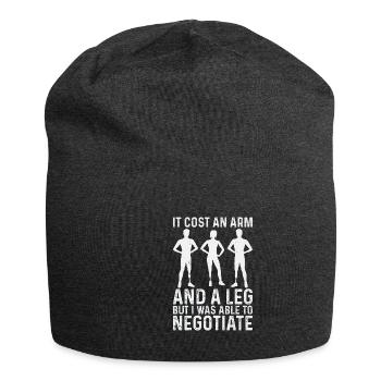 Amputation Verlorenes Bein - Jersey-Beanie - Anthrazit - Vorne