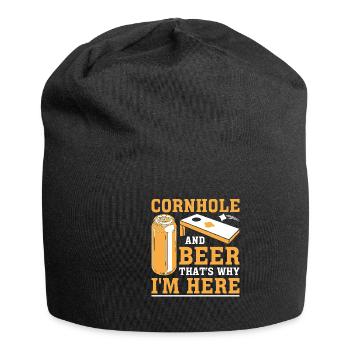 Hot Dog Costume Camping Outfit - Jersey Beanie - black - Front