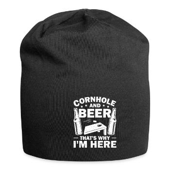 Hot Dog Costume Camping Outfit - Jersey Beanie - black - Front
