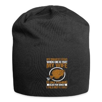 Fischer Fischen Angler Sportangler - Jersey-Beanie - Schwarz - Vorne