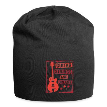 Guitare acoustique Joueur de musique Guitariste de groupe - Bonnet en jersey - noir - Devant