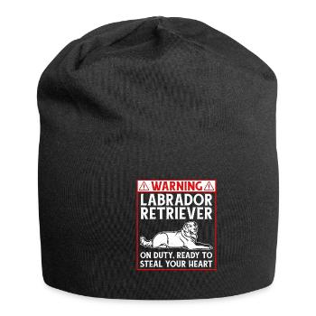 Conception de propriétaire de chien Labrador pour les amoureux des chiens - Bonnet en jersey - noir - Devant