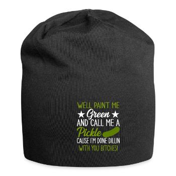 Cucumber cucumber saying for cucumber lovers - Jersey Beanie - black - Front