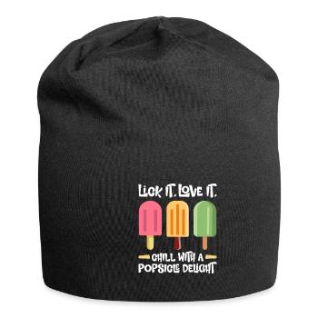 Glace d’été Popsicle Drôle Crème Glacée Plage Pool Party - Bonnet en jersey - noir - Devant