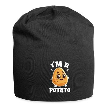 Funny potato costume potato - Jersey Beanie - black - Front