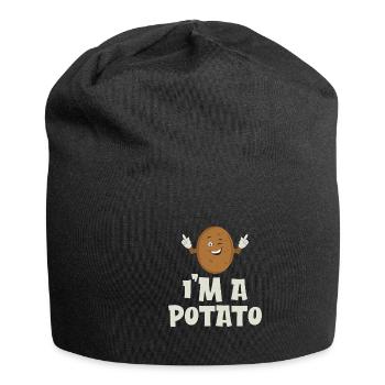 Funny potato costume potato - Jersey Beanie - black - Front