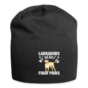 Propriétaire d’un labrador retriever américain Papa de laboratoire noir - Bonnet en jersey - noir - Devant