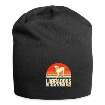 Propriétaire d’un labrador retriever américain Papa de laboratoire noir - Bonnet en jersey - noir - Devant