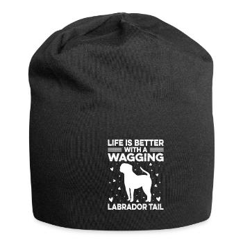 Propriétaire d’un labrador retriever américain Papa de laboratoire noir - Bonnet en jersey - noir - Devant