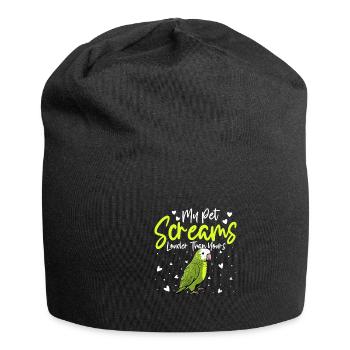 Green Monk Actor Quaker Conure Parrots - Jersey Beanie - black - Front