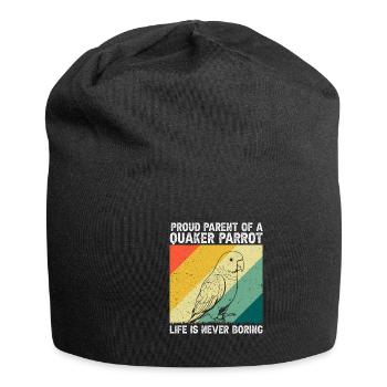 Green Monk Actor Quaker Conure Parrots - Jersey Beanie - black - Front