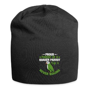 Green Monk Actor Quaker Conure Parrots - Jersey Beanie - black - Front
