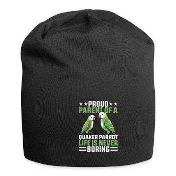 Green Monk Actor Quaker Conure Parrots - Jersey Beanie - black - Front