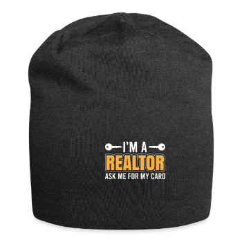 Immobilienmakler Makler Immobilien - Jersey-Beanie - Anthrazit - Vorne