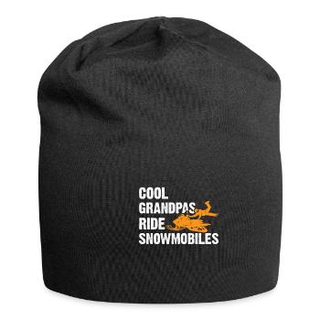Snowmobile Dad Grandpa - Cool Grandpa Ride Snowmobile - Jersey Beanie - black - Front