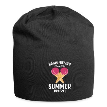 Schneekegel Eis Eis Am Stiel Cream Beach - Jersey-Beanie - Schwarz - Vorne