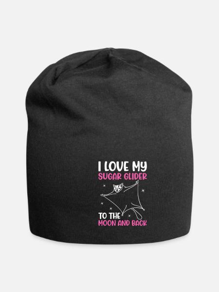 Kurzkopfgleitbeutler - Jersey-Beanie - Schwarz