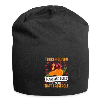 Trruthahn Thanksgiving Funny Design - Jersey Beanie - black - Front