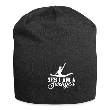 Circus Trapeze for Trapeze Artist Costume - Jersey Beanie - charcoal grey - Front