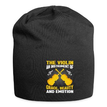 Violin Musicians, Violin Teachers, Violin Lovers - Jersey Beanie - black - Front