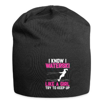 Ski nautique pour femmes filles skieuses nautiques - Bonnet en jersey - noir - Devant