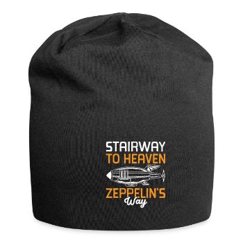 Vintage Zeppelin Airship 70 Years - Jersey Beanie - black - Front