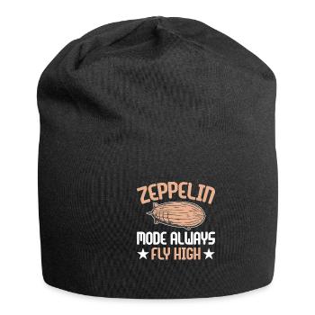 Vintage Zeppelin Airship 70 Years - Jersey Beanie - black - Front