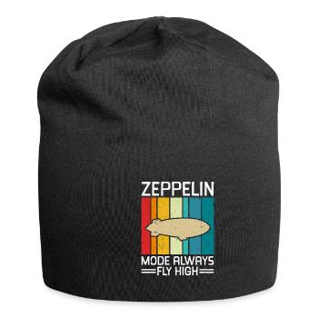Vintage Zeppelin Airship 70 Years - Jersey Beanie - black - Front