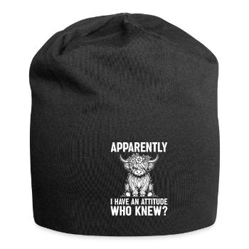 Schottisches Hochlandrind für Landwirte - Jersey-Beanie - Schwarz - Vorne