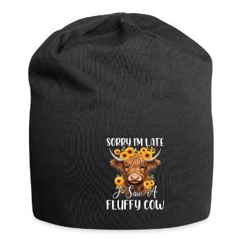Schottisches Hochlandrind für Landwirte - Jersey-Beanie - Schwarz - Vorne