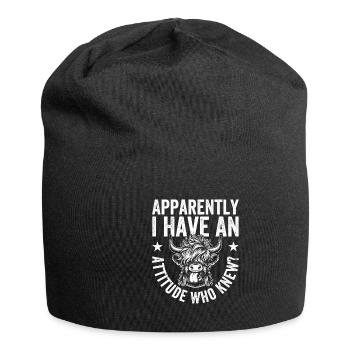 Schottisches Hochlandrind für Landwirte - Jersey-Beanie - Schwarz - Vorne