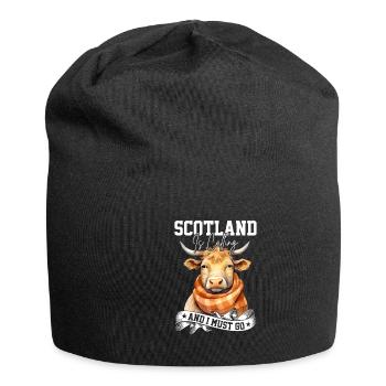 Schottisches Hochlandrind für Landwirte - Jersey-Beanie - Schwarz - Vorne