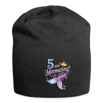 Fille Sirène 5 ans pour l’anniversaire - Bonnet en jersey - noir - Devant