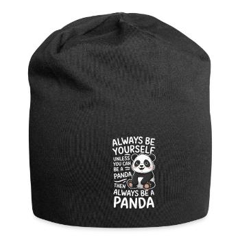 Always be yourself, be a panda - Jersey Beanie - black - Front