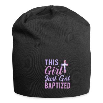 Temps pour mon baptême Première Communion - Bonnet en jersey - noir - Devant