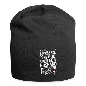 by God by my husband - Jersey Beanie - black - Front