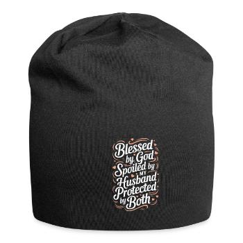 by God by my husband - Jersey Beanie - black - Front