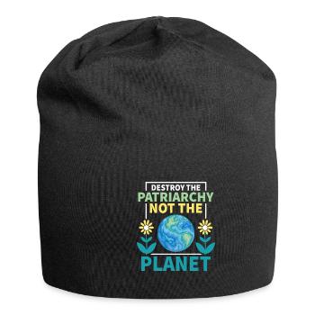 Le patriarcat ne détruit-il pas la planète - Bonnet en jersey - noir - Devant