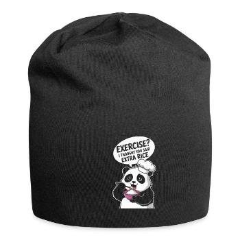Pandabär Hast Zusätzlichen Reis Gesagt - Jersey-Beanie - Schwarz - Vorne