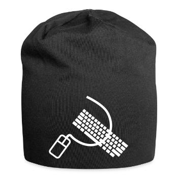 Maus und Tastatur wie Hammer und Sichel - Jersey-Beanie - Schwarz - Vorne