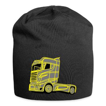 LKW Brummi - Jersey-Beanie - Schwarz - Vorne
